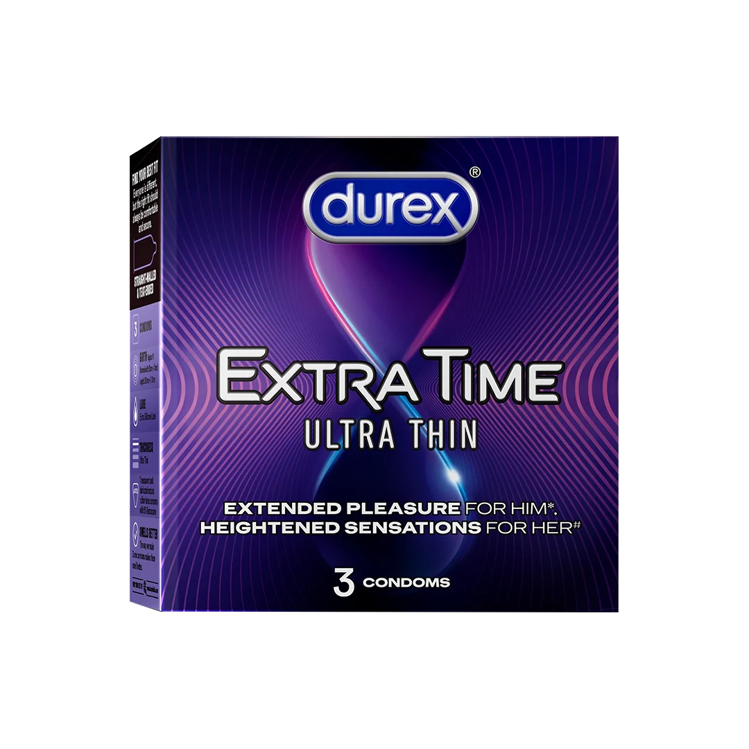 Durex Extra Time Ultra Thin - 3 Condoms