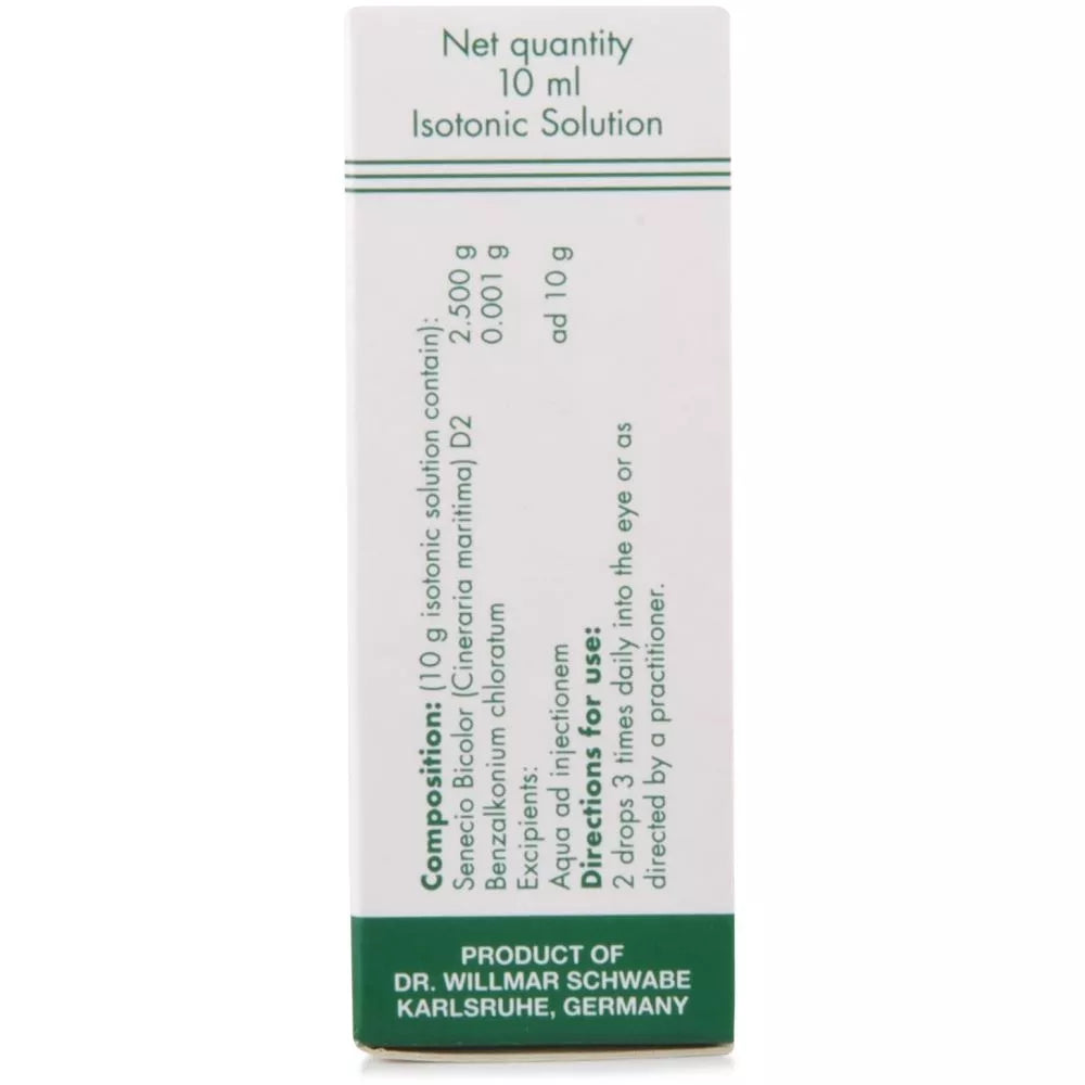 Willmar Schwabe Germany Cineraria Maritima Eye Drops (D2 Without Alcohol) (10ml)