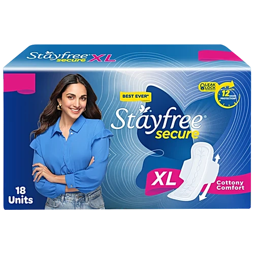 STAYFREE Cottony Sanitary Pads - XL, 18 pcs