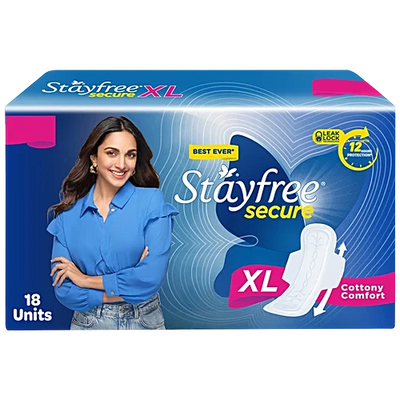 STAYFREE Cottony Sanitary Pads - XL, 18 pcs