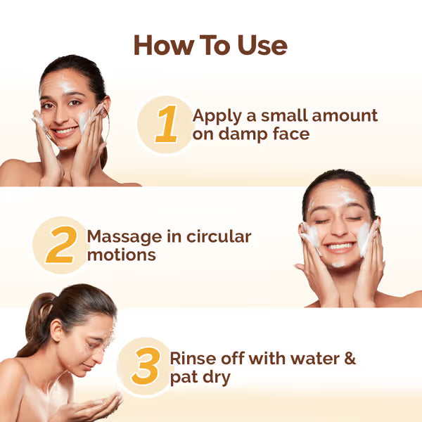 Ubtan Natural Glow Face Wash with Turmeric & Saffron for Tan Removal – 100 ml