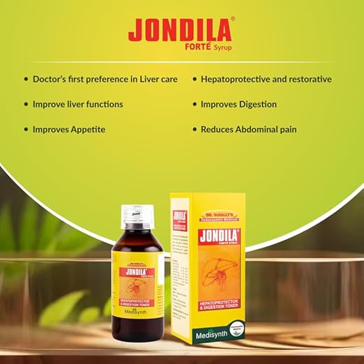 MEDISYNTH Jondila Forte Syrup (200ml) Pack of 1 | Homeopathic Tonic for restoration of Hepatic function, Appetite & Better Digestion | Batch no - 1360 | Expiry - Sep 2030