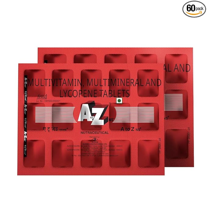 A to Z NS+ Daily Multivitamin Tablets – Zinc & Vitamin C for Immunity, B-Complex & Essential Nutrients for Energy & Wellness