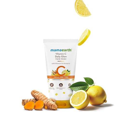 Mamaearth Vitamin C Face Wash with Vitamin C and Turmeric for Skin Illumination - 50 ml