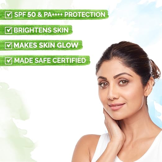 Mamaearth Daily Glow Sunscreen SPF 50 PA+++, No White Cast with Vitamin C & Turmeric for Sun Protection & Glow - 50 g