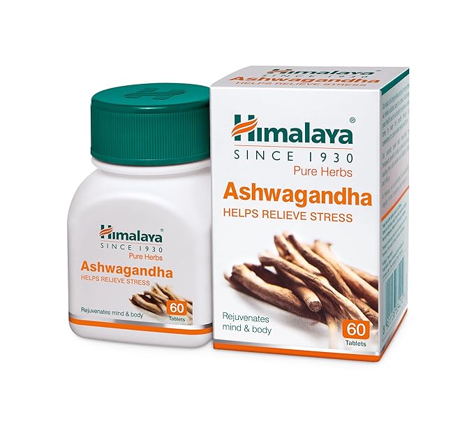 Himalaya Ashvagandha - General Wellness Tablets, 60 Tablets | Stress Relief | Rejuvenates Mind & Body