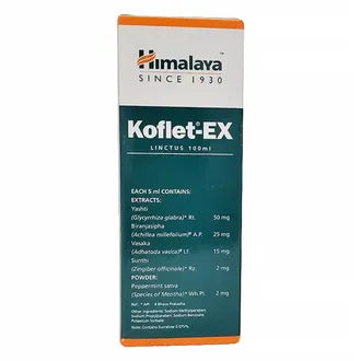 Himalaya Koflet-EX Sugar Free Linctus syrup, 100 ml