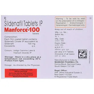Manforce 100mg Tablet