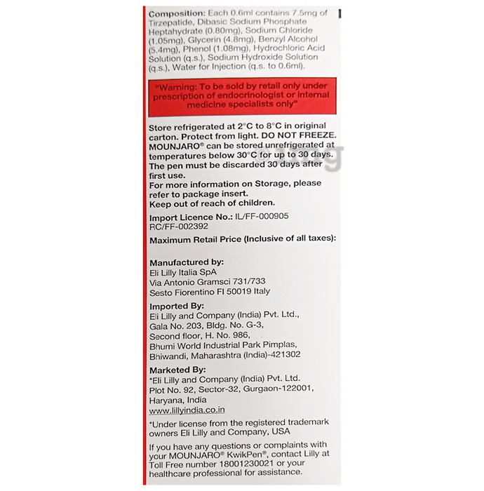 Mounjaro 7.5mg KwikPen