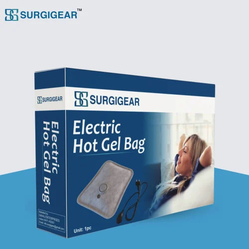 SURGIGEAR Electric Hot Warm Water Heat Bag Hot Water Bottle Pouch Massager for Pain Relief and Winters Heating Rechargeable Gel Pad